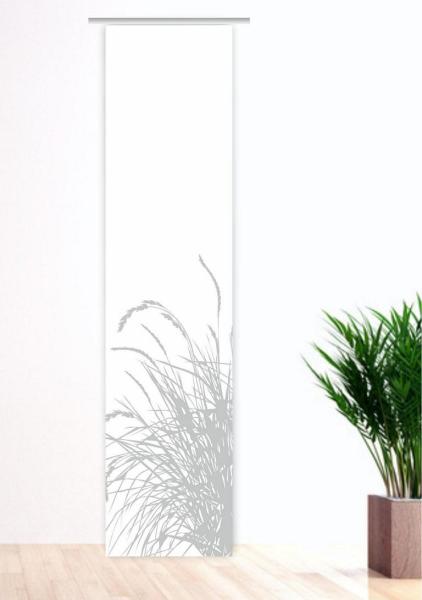 Flächenvorhang Reed24 lichtgrau L blanco, Schiebevorhang, Schiebegardine, modern, 60 cm breit, 2,65 m hoch, 3 m hoch